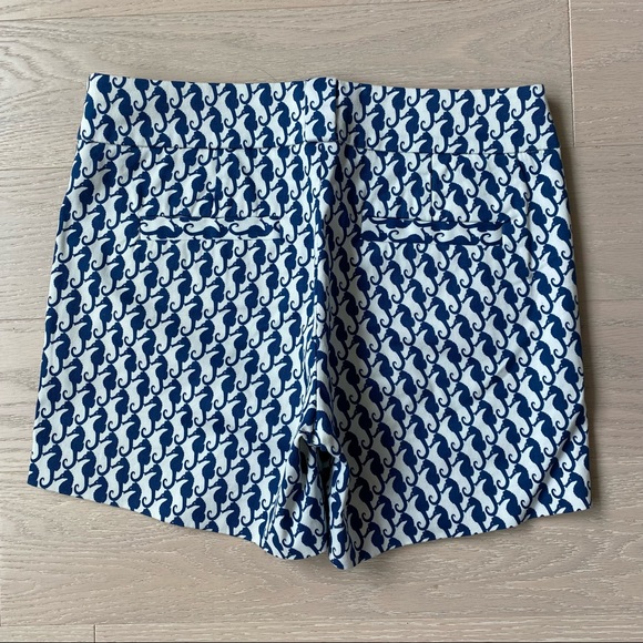 J.Crew Women Shorts Blue Seahorse Patterned - Picture 2 of 10